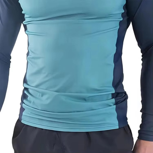 T-shirt de compression à manches longues pour hommes, en polyester, respirant, anti-transpiration, soutien musculaire, OEM ODM, vente en gros - Product Image 5