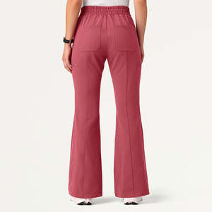 Conjuntos de Uniformes Médicos Personalizados de Manga Corta en Color Sólido, Cuello Alto, Pantalones Anchos, Jersey para Doctores y Enfermeras de Hospital - Product Image 4