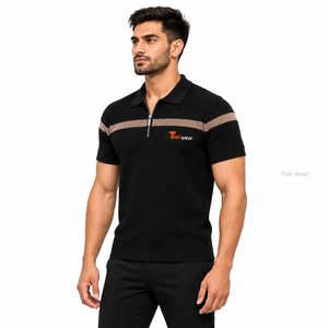 Camiseta de Punto Sólido de Última Moda, Cuello Suave Premium, Manga Corta, Estilo Informal Elegante para Oficina, Negocios, Viajes - Product Image 2