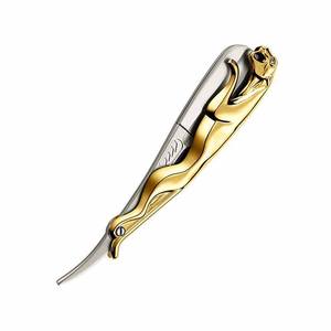 Rasoir manuel professionnel pliable en acier inoxydable 2026, lame droite, 2 couleurs - Product Image 1