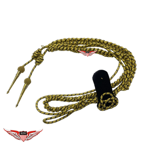 Aiguillette Cérémonielle Dorée Tressée, Cordon d'Épaule Aiguillette Torsadé avec Embout Métallique Doré - Product Image 5