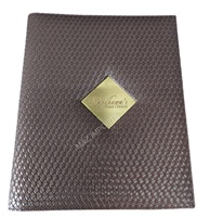 Nouvelles conceptions, taille personnalisée, couverture de menu en cuir PU de luxe, restaurants, 8,5x14, certifiée ISO, plaque métallique à bas prix, logo 4-5 étoiles