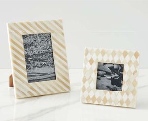 Cadre photo en os incrusté de qualité supérieure, fait main, artistique, pour décoration intérieure, support photo pour table, chambre, salon - Product Image 2
