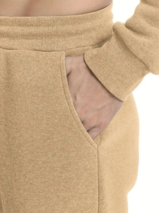 Ensemble décontracté respirant 2 pièces, survêtements légers à fermeture éclair, vente en gros, haute qualité, 100% coton - Product Image 5