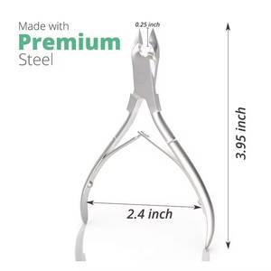 Coupe-ongles professionnel en acier inoxydable avec une large ouverture de mâchoire et une pointe de lame arrondie pour les soins des pieds des adultes - Product Image 2