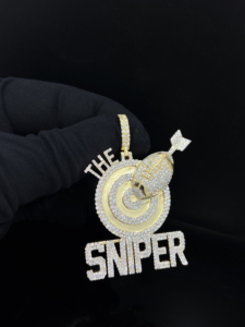 Pendentif personnalisé Iced Legacy Flame, plaqué or, diamant, bijoux hip-hop pour homme, charme Ice Legacy - Product Image 5