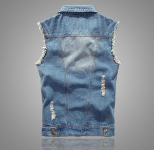 เสื้อกั๊กยีนส์ผู้ชายระบายอากาศได้ดี รุ่นใหม่ล่าสุด คุณภาพสูง 100% ราคาคุ้มค่า ดีไซน์ใหม่ล่าสุดจาก Haus Industries - Product Image 4