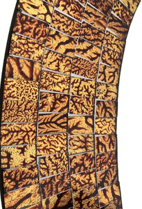 Espejo de Pared Ovalado de Mosaico Dorado Marrón Antiguo Hecho a Mano con Marco de Azulejos de Vidrio Texturizado, Espejo Decorativo Elegante - Product Image 3