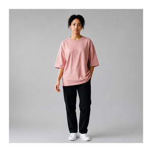 Premium Women's Casual <b>Bow</b> Collar 100% Cotton Plain Oversized T-Shirts Export Quality Custom OEM Private Label Bulk Wholesale - Product Image 5