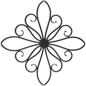 Arte de pared de metal de hierro abstracto moderno de lujo con acabado blanco para decoración de interiores del hogar, hermosos artefactos de pared en oferta. - Product Image 5