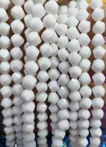 ลูกปัดหยกขาวทรงดาวเจียระไนแบบเต็มเม็ด หยกขาวสำหรับทำสร้อยข้อมือ DIY เครื่องประดับ - Product Image 5