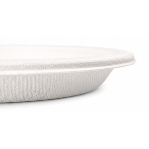 Platos Desechables Redondos de Bagazo de 7 Pulgadas, Blancos, Ecológicos, Biodegradables, Compostables, Aptos para Microondas, para Bodas, Fiestas y Catering - Product Image 6