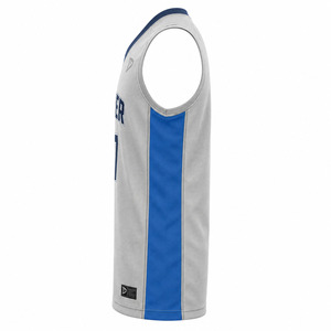 <b>Top</b> Selling 2026 Basketball Grey Jersey Sublimated V-Neck Tank <b>Top</b> Adult Unisex Breathable 100% Polyester Sport Apparel - Product Image 4