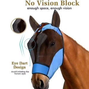 Voiles anti-mouches pour chevaux, couleur unie, design personnalisé, respirants et protecteurs, par Alexandria Industries - Product Image 4