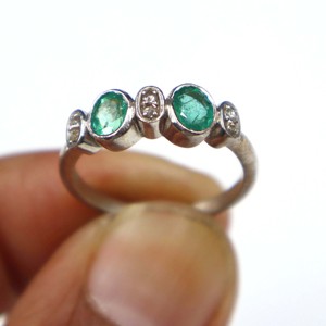 925 Sterling <b>Silver</b> <b>Emerald</b> with Diamond Cut Gemstone <b>Ring</b> Natural <b>Emerald</b> Cut Stone <b>Silver</b> <b>Ring</b> Jewelry Wholesale Gift <b>Ring</b> - Product Image 6