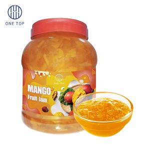 Convenient ONE <b>TOP</b> Orange Mango Flavor Jam Syrup Liquid <b>Bubble</b> Tea Ingredient 4kg in Bottle From Taiwan for Tea Lovers - Product Image 3