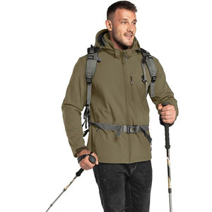 Veste coupe-vent à capuche pour homme, tissu en toile, logo sur le devant, couleurs personnalisables, taille, haute qualité, imperméable, écologique - Product Image 5