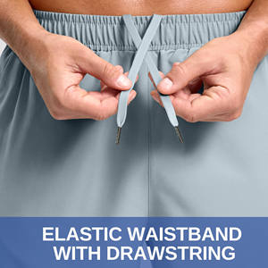 Short de course pour hommes, séchage rapide, entraînement, jogging, gym, fitness, sport, taille élastique, short uni, short de course athlétique pour hommes - Product Image 4