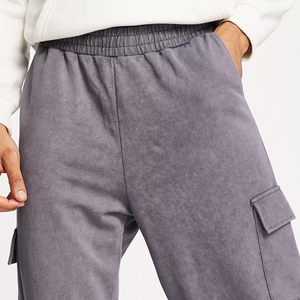 Pantalones de jogging con estampado acid wash para hombre, de la mejor tela de algodón, estilo oversized, acampanados y holgados, en grandes cantidades. - Product Image 3