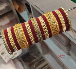 Indian Fashionable and Traditional Brass <b>Bangles</b> Women Wedding <b>Bangles</b> for Women and Girls - Product Image 3
