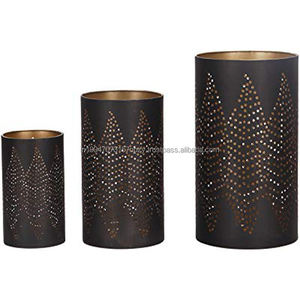 Vela de Metal negro hecha a mano más vendida para fiestas de Navidad y bodas para decoración de Mesa del hogar artesanía india - Product Image 3