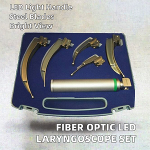 ชุดเครื่องมือส่องกล่องเสียงทางการแพทย์พร้อมใบมีดและด้ามจับสแตนเลส - Product Image 2
