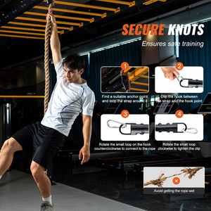 Corda per Allenamento Fitness da 30 Piedi con Diametro di 1,5 Pollici, Corda per Esercizi in Palestra per Adulti, Accessorio per Attrezzatura Fitness e Arrampicata - Product Image 5