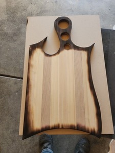 Tabla de cortar de madera rectangular con asa y lazo para colgar, tabla de servir para cocina - Product Image 5