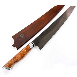 Burraq Ecommerce Custom Handmade NEW Carbon Steel Chef <b>Knife</b> 8 Inch Blade 3.0mm Thickness Beautiful Wood Handle Sheath Gift - Product Image 6
