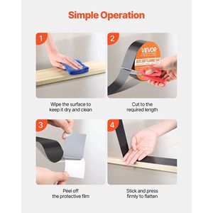 Nastro di travetto butilico lampeggiante autoadesivo da 10 pollici X 50 ft per ponti in legno RVs casa tubi di riparazione tubi - Product Image 5