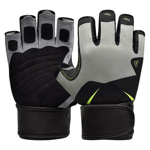 Customize Weightlifting <b>Gloves</b> PU Leather Mesh & Anti Slip Silicone Palms Wrist Support Unisex Fasten Closure Custom Logo - Product Image 4
