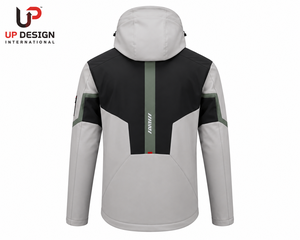 Custom <b>Men's</b> Hooded Softshell <b>Jacket</b> <b>Waterproof</b> Windproof Fleece Lined Outdoor Hiking Tactical Workwear Coat OEM - Product Image 2