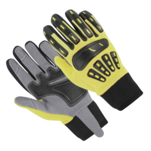 Gants de travail mécaniques en cuir synthétique renforcé Amara, haute performance, enduits de latex, résistants aux chocs et à la chaleur, avec protection en caoutchouc TPR - Product Image 2