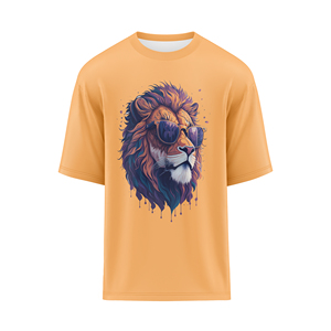 Camiseta de Hombre Oversize con Estampado de Alta Densidad, Algodón Premium, Impresión Gráfica en Relieve, Cuello Redondo, Manga Corta, Estilo Casual Urbano - Product Image 5