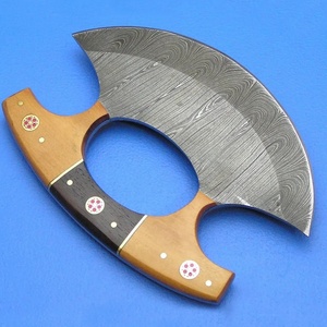 Couteau à découper en acier Damas avec manche en bois, forgé à la main, ambidextre, lame de 4-5,9 pouces, style artisanal écologique, finition mate - Product Image 6