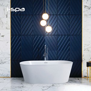 Bañera Ovalada Moderna de Acrílico, Independiente, para Uso en Interiores de Hoteles y Villas, con Función de Remojo - Product Image 1