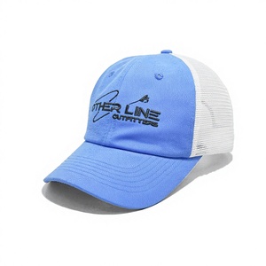Adjustable 2D Embroidery Unstructured 6 Panel Breathable White Mesh Trucker <b>Hat</b>, Produced in Vietnam, Comfortable Casual Wear - Product Image 3