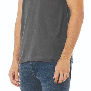 T-shirt à manches courtes col en V pour homme, couleur unie, décontracté, en coton tricoté, pour l'été - Product Image 6