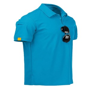 เสื้อโปโลแบรนด์ของคุณเอง แขนสั้น สีดำ ผ้าโพลีเอสเตอร์ แห้งเร็ว เหมาะสำหรับกอล์ฟ - Product Image 4