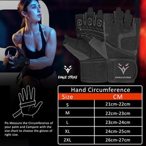 Gants de sport demi-doigts antidérapants avec support de poignet, respirants, pour la musculation - Product Image 5