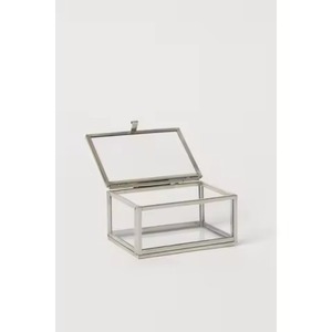 Caja de Joyería Redonda de Vidrio con Detalles en Oro, Paneles Transparentes, Diseño Exquisito, Contenedor de Almacenamiento Moderno, Caja de Joyería de Latón - Product Image 2