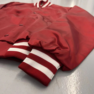 Wholesale Custom Logo 100% Satin Polyester Bomber <b>Jacket</b> Men <b>Waterproof</b> Varsity <b>Jacket</b> High Quality Streetwear Windproof - Product Image 6
