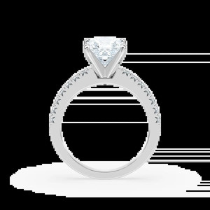 1.50 carat princess cut diamond side stone tigerlilly engagement <b>ring</b> rose <b>gold</b> white <b>gold</b> yellow <b>gold</b> elegant timeless women - Product Image 4