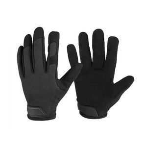 Anti-Slip Nylon Safety <b>Gloves</b> With Textured Fingertips Elastic Wristband General Purpose Black And Coral - Product Image 4