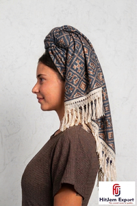 Custom Printed <b>Square</b> <b>Scarf</b> With Tassel Soft Lightweight Fabric Women Fashion Headscarf Low MOQ OEM Manufacturer Supply - Product Image 4