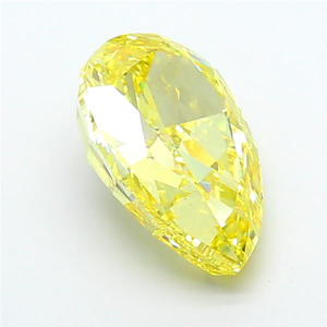 Excellente pierre précieuse synthétique taillée en forme de poire de 7,02 carats, jaune vif fantaisie, diamant cultivé en laboratoire, certifié IGI, clarté VS1 - Product Image 5