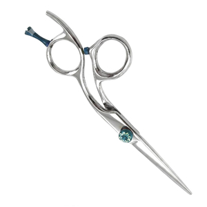 Ciseaux de coiffure professionnels en acier inoxydable, lame tranchante, ciseaux de barbier pour droitiers, manche moyen, fabriqués au Pakistan - Product Image 4