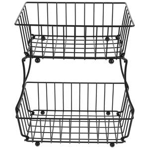 Panier de rangement en métal pour fruits et légumes avec support de présentation pour la cuisine domestique - Product Image 3