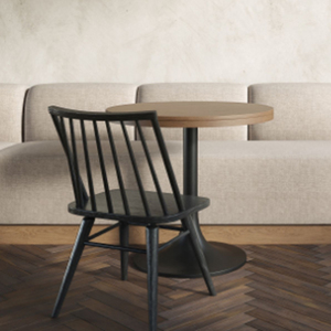 Cast <b>Iron</b> Round Wooden Top Dining <b>Table</b>, Black Metal Base Metal Dining <b>Table</b> For Home & Restaurant Use Dining <b>Table</b> 4 Seater - Product Image 6