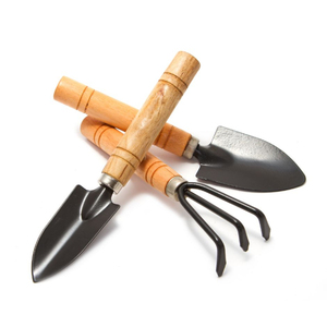 Ensemble d'outils de jardin portables avec manche en bois, cultivateur, truelle, houe, outils à main en acier au carbone pour l'entretien des plantes en extérieur - Product Image 3